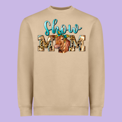 Western Show Mom Red Angus Heavyweight Sweatshirt Designed By Lillyallendesigns