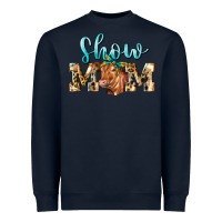 Navy Western Show Mom Red Angus Heavyweight Sweatshirt - LillyAllenDesigns
