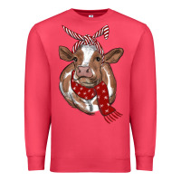 Cardinal christmas scarf heifer Premium Sweatshirt - RanaPortraitStore