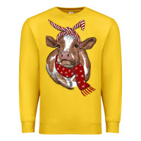 Lemon christmas scarf heifer Premium Sweatshirt - RanaPortraitStore