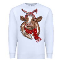 White christmas scarf heifer Premium Sweatshirt - RanaPortraitStore