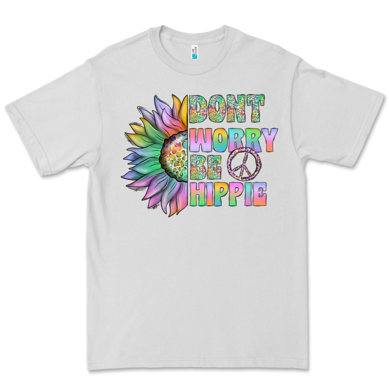 Don't Worry Be Hippie Premium Tee by CowhideDigitalArt | Teevron