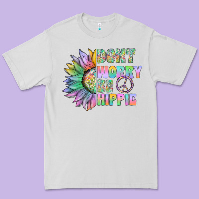 Don't Worry Be Hippie Premium Tee Designed By Cowhidedigitalart