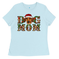 Christmas Dog Mom Dachshund Ladies Tee | Teevron