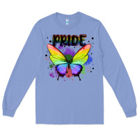Colony Blue rainbow butterfly pride lgbtq Long Sleeve Tee - MaliasSmallBusiness