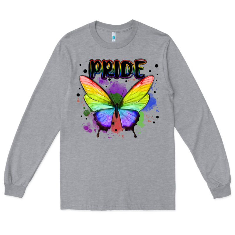 Rainbow Butterfly Pride Lgbtq Long Sleeve Tee by MaliasSmallBusiness | Teevron