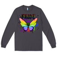 Smoke rainbow butterfly pride lgbtq Long Sleeve Tee - MaliasSmallBusiness