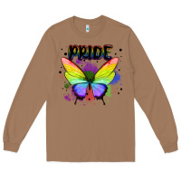 Toasted Coconut rainbow butterfly pride lgbtq Long Sleeve Tee - MaliasSmallBusiness