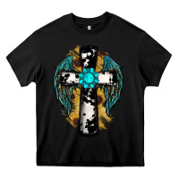 Black cross gemstone wings Heavy Core Tee - RanaPortraitStore