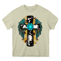 Mossy cross gemstone wings Heavy Core Tee - RanaPortraitStore
