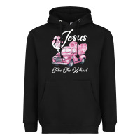 Black Leopard Floral Pink Car Jesus Take The Wheel Heavyweight Hoodie - Bettercallsaul