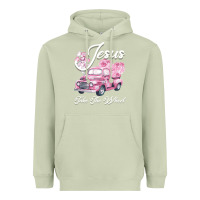Matcha Leopard Floral Pink Car Jesus Take The Wheel Heavyweight Hoodie - Bettercallsaul