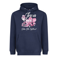 Navy Leopard Floral Pink Car Jesus Take The Wheel Heavyweight Hoodie - Bettercallsaul