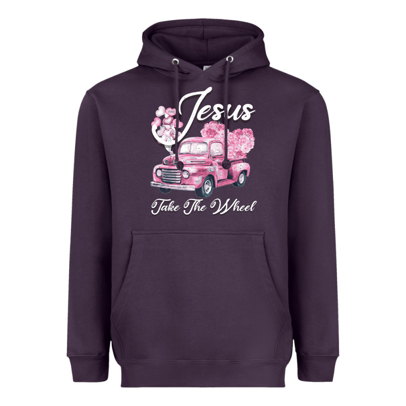 Leopard Floral Pink Car Jesus Take The Wheel Heavyweight Hoodie by Bettercallsaul | Teevron