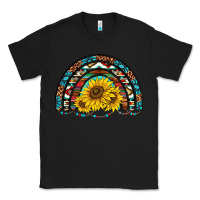 Black western sunflowers aztec leopard serape  rainbows Classic Tee - AdoDesignShop