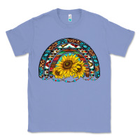 Colony Blue western sunflowers aztec leopard serape  rainbows Classic Tee - AdoDesignShop