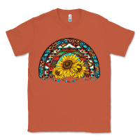 Copper western sunflowers aztec leopard serape  rainbows Classic Tee - AdoDesignShop