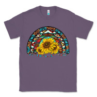 Lavender western sunflowers aztec leopard serape  rainbows Classic Tee - AdoDesignShop