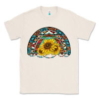 Natural western sunflowers aztec leopard serape  rainbows Classic Tee - AdoDesignShop