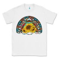 White western sunflowers aztec leopard serape  rainbows Classic Tee - AdoDesignShop