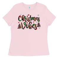 Bubblegum Pink christmas vibes Ladies Tee - JahusDesignShop