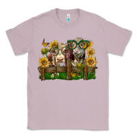 Lilac hereford bull and heifer with sunflowers Classic Tee - LillyAllenDesigns