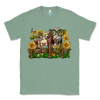 Sage hereford bull and heifer with sunflowers Classic Tee - LillyAllenDesigns