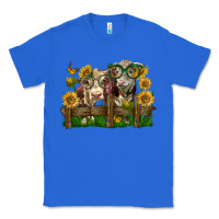 True Royal hereford bull and heifer with sunflowers Classic Tee - LillyAllenDesigns