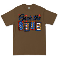 Cacao Back the blue Premium Tee - Neo Western