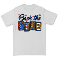 Dove Grey Back the blue Premium Tee - Neo Western