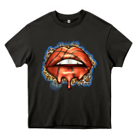 Asphalt basketball lips Heavy Core Tee - Zillion Design Studio