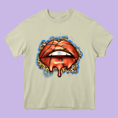 Basketball Lips Heavy Core Tee Designed By Zillion Design Studio