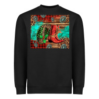 Black country boots and cowboy hat christmas Heavyweight Sweatshirt - Jasminsmagicworld