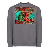 Storm country boots and cowboy hat christmas Heavyweight Sweatshirt - Jasminsmagicworld