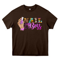 Chocolate Brown nail boss Heavy Core Tee - BarkalooDesign