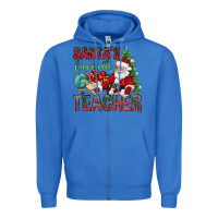 True Royal Santa's Favorite Teacher Zipper Hoodie - BundleAndBundleShop