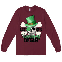 Burgundy let the shenanigans begin Long Sleeve Tee - MaliasSmallBusiness