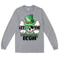 Heather Grey let the shenanigans begin Long Sleeve Tee - MaliasSmallBusiness