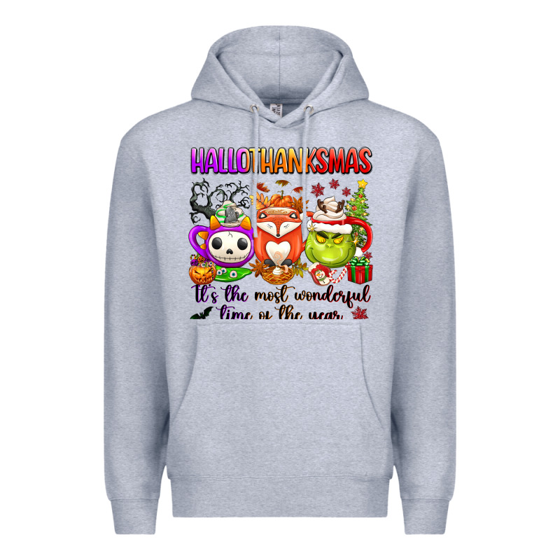 Hallothanksmas Its The Most Wonderful Time Of The Premium Hoodie by texasbilliewilder | Teevron