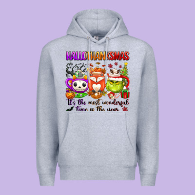 Hallothanksmas Its The Most Wonderful Time Of The Premium Hoodie Designed By Texasbilliewilder