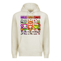 Oatmeal Heather hallothanksmas its the most wonderful time of the Premium Hoodie - texasbilliewilder