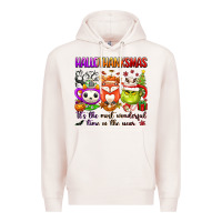 Pale Pink hallothanksmas its the most wonderful time of the Premium Hoodie - texasbilliewilder