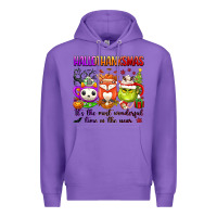 Purple hallothanksmas its the most wonderful time of the Premium Hoodie - texasbilliewilder
