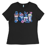 Black stitch coffee cups Ladies Tee - Zillion Design Studio
