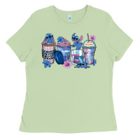 Matcha stitch coffee cups Ladies Tee - Zillion Design Studio