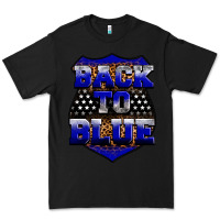 Black Back the blue Premium Tee - Neo Western