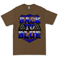 Cacao Back the blue Premium Tee - Neo Western