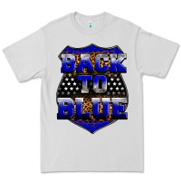 Dove Grey Back the blue Premium Tee - Neo Western