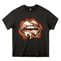 Asphalt baseball lips Heavy Core Tee - Zillion Design Studio