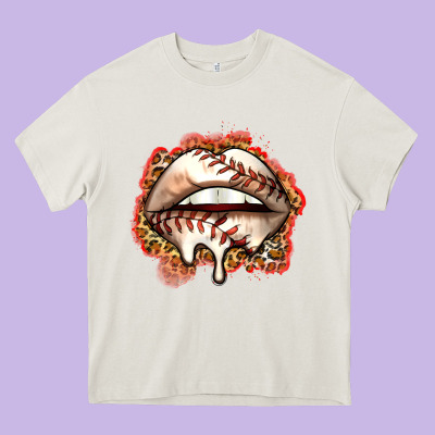 Baseball Lips Heavy Core Tee Designed By Zillion Design Studio